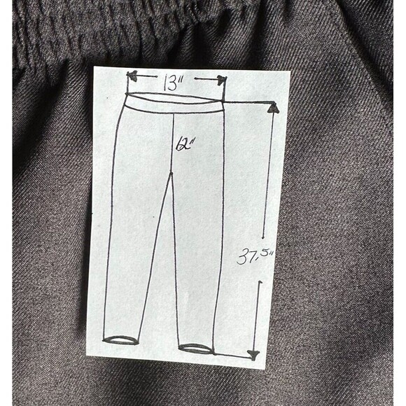 *DonnKenny PETITE Pants 10P Dark Gray Pull On Elastic Waist 100% Polyester - Picture 2 of 5